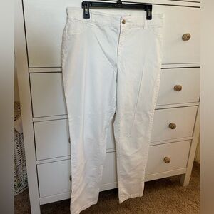 Calvin Klein Low Rise White Jeans Straight Leg